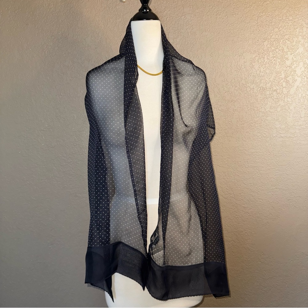 Beautiful Emporio Armani Black and White Polka Dot Scarf